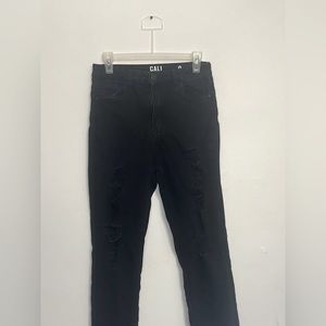 Black Distressed Ultra High Rise Jeans - Size 9